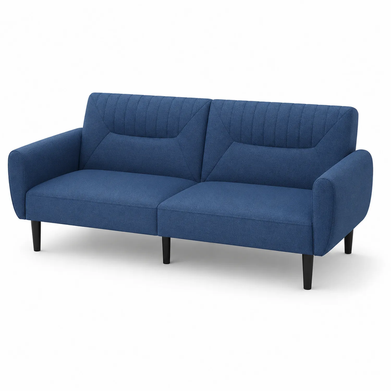 Sofa trzyosobowa z tkaniny poliestrowej Niebieskiej