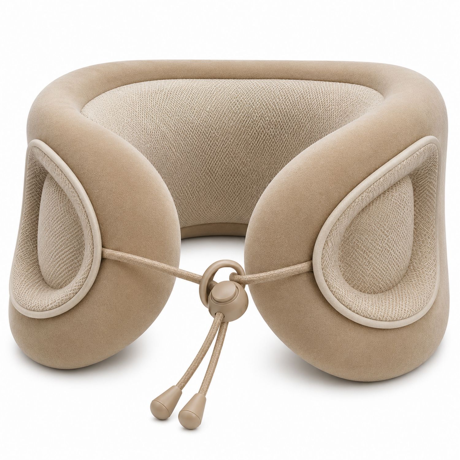 Coussin de Voyage Ergonomique Réglable Beige