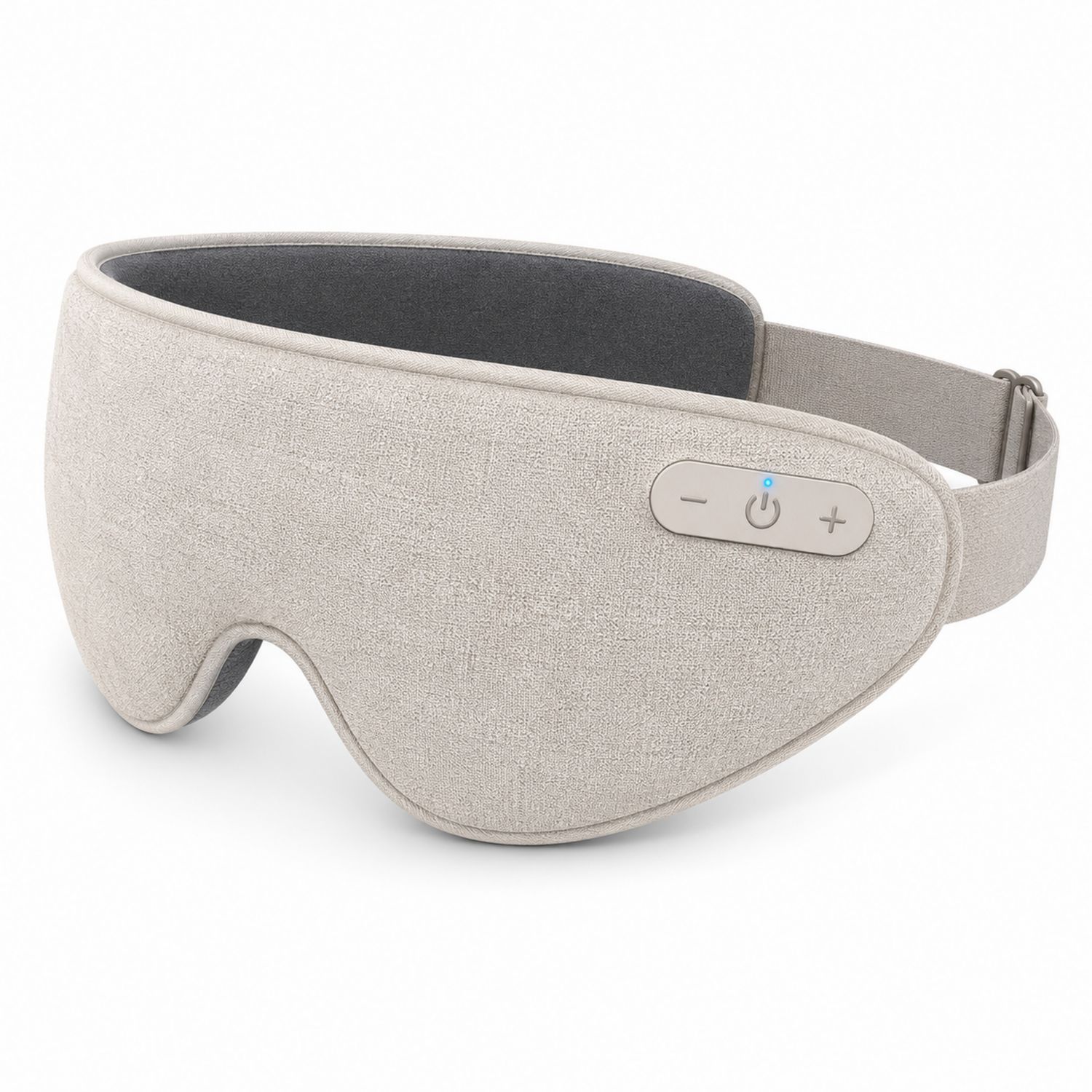 Masque de sommeil chauffant ergonomique avec contrôle gris