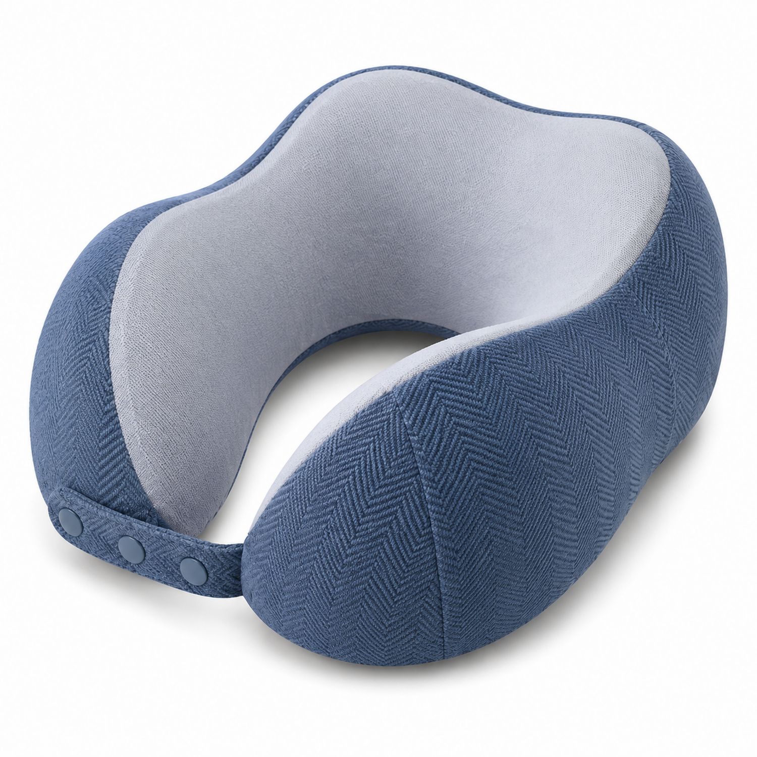 Oreiller de Voyage Ergonomique Confortable Bleu/Gris