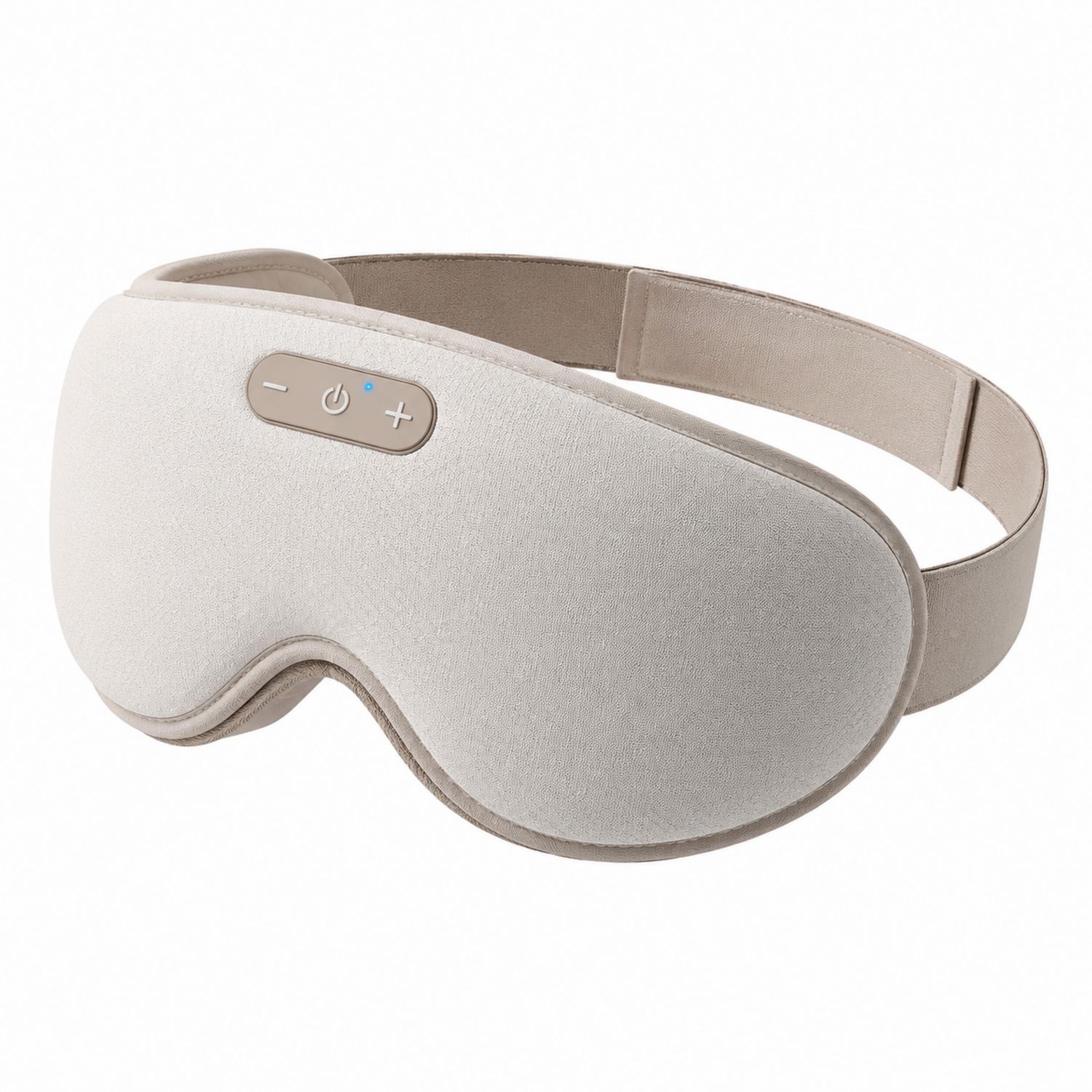 Masque de Sommeil Bluetooth Écru avec Sangle Ajustable