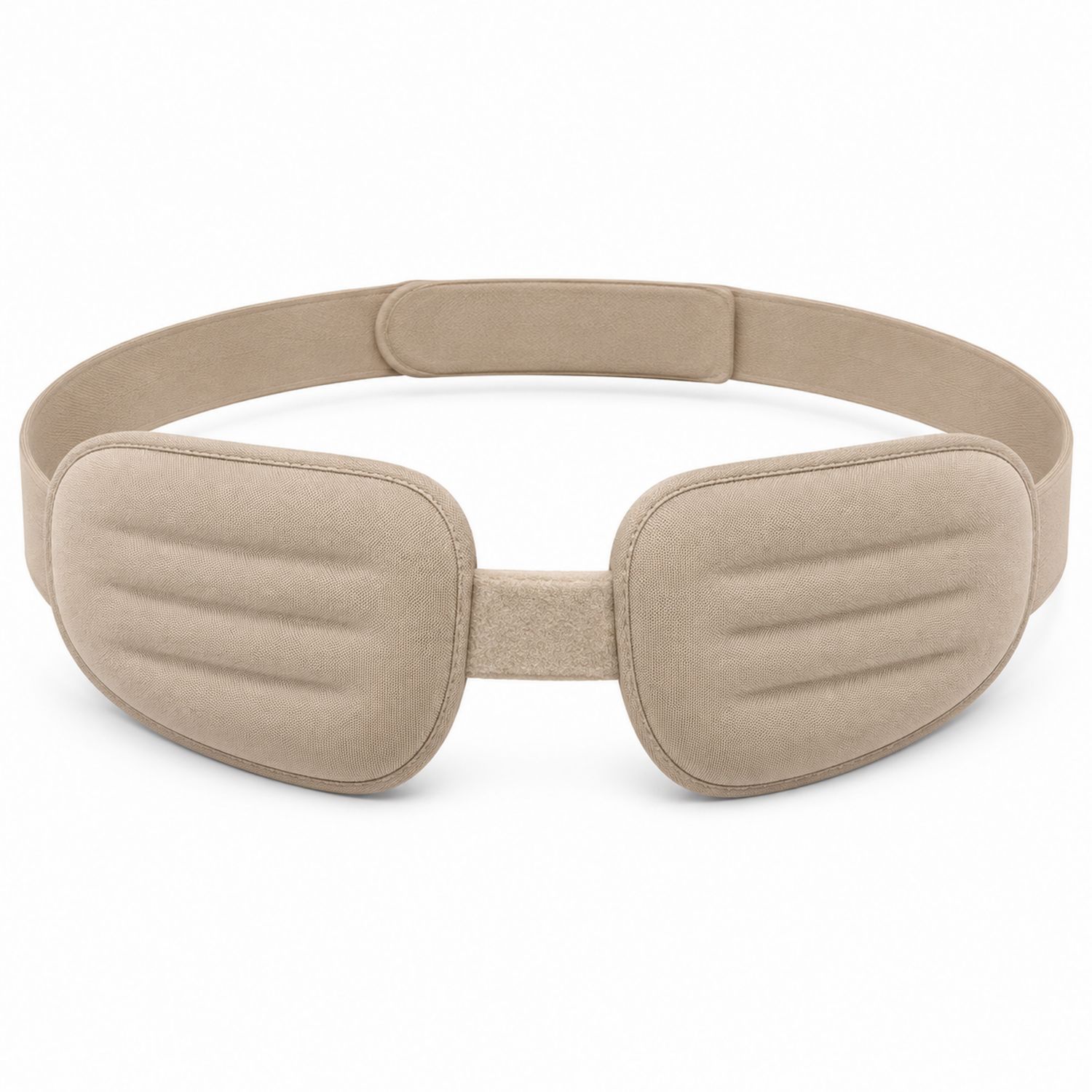 Masque de sommeil beige ajustable et confortable