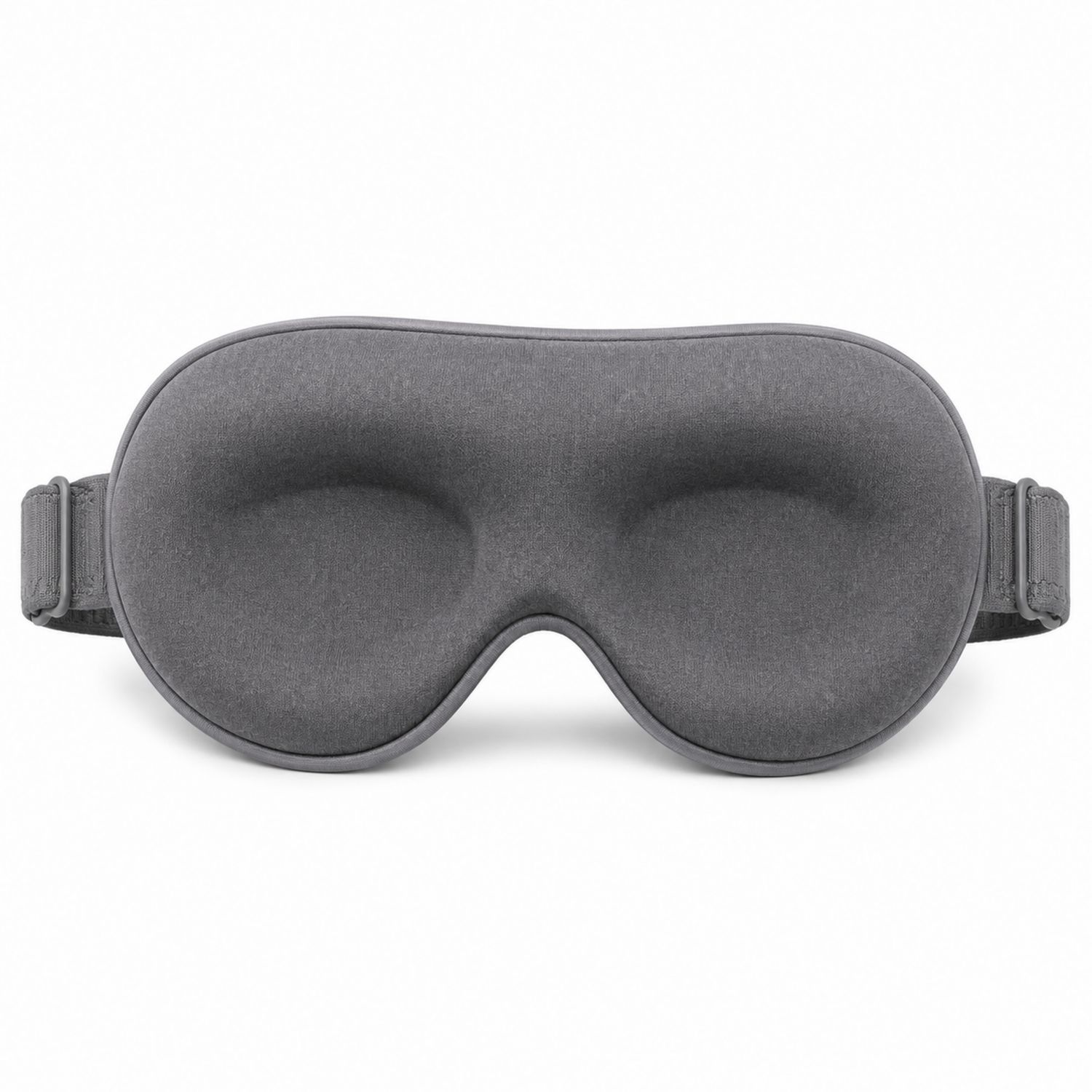 Masque de sommeil ergonomique gris avec sangle ajustable