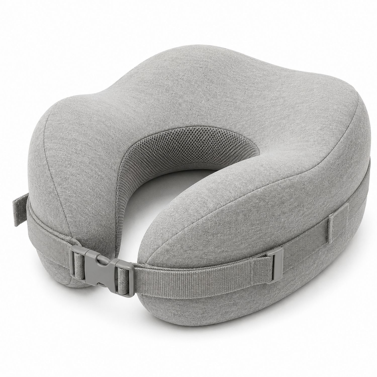 Oreiller de Voyage Ergonomique en Mousse à Mémoire - Gris
