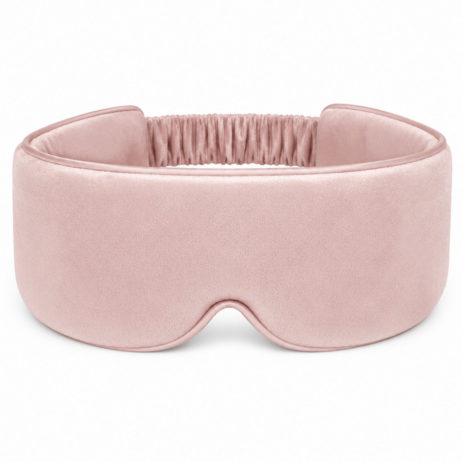 Masque de Sommeil Ajustable en Velours Rose
