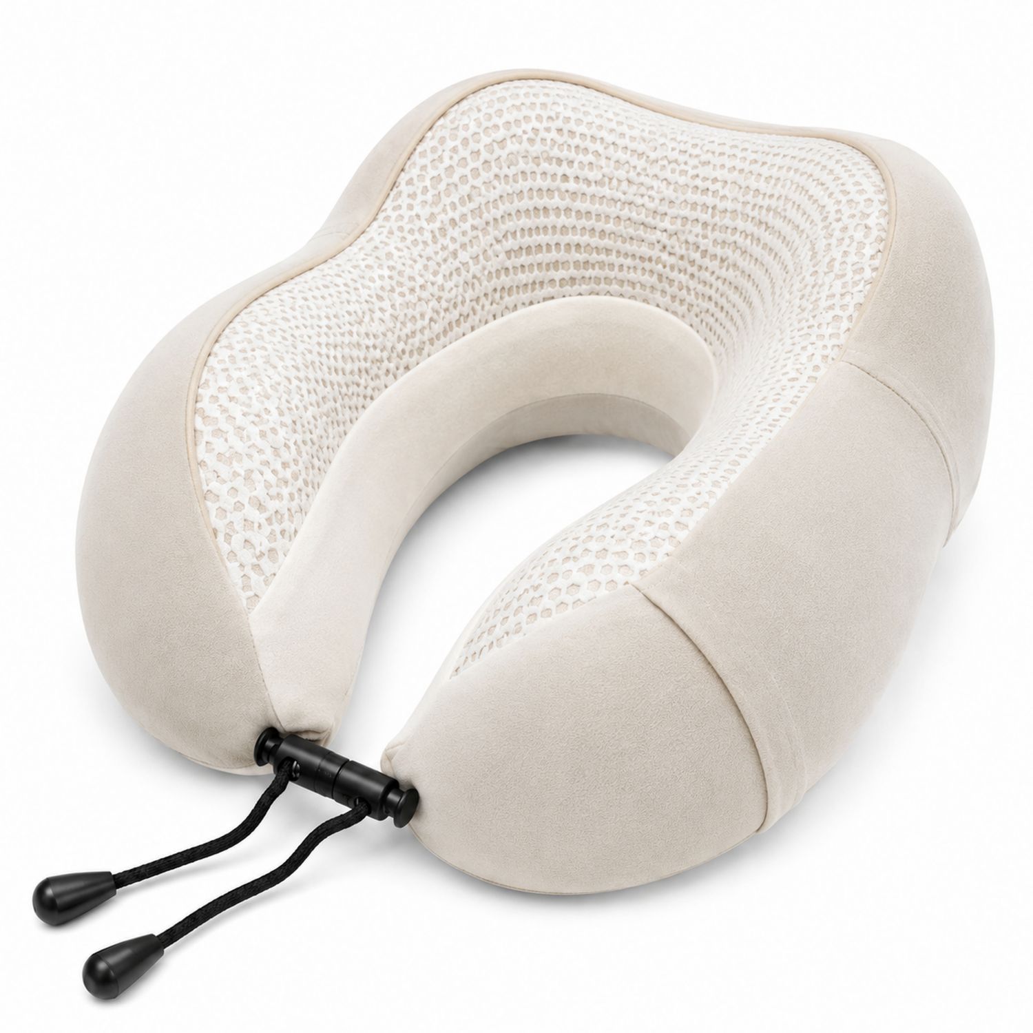 Oreiller de Voyage Ergonomique Beige avec Support Optimal