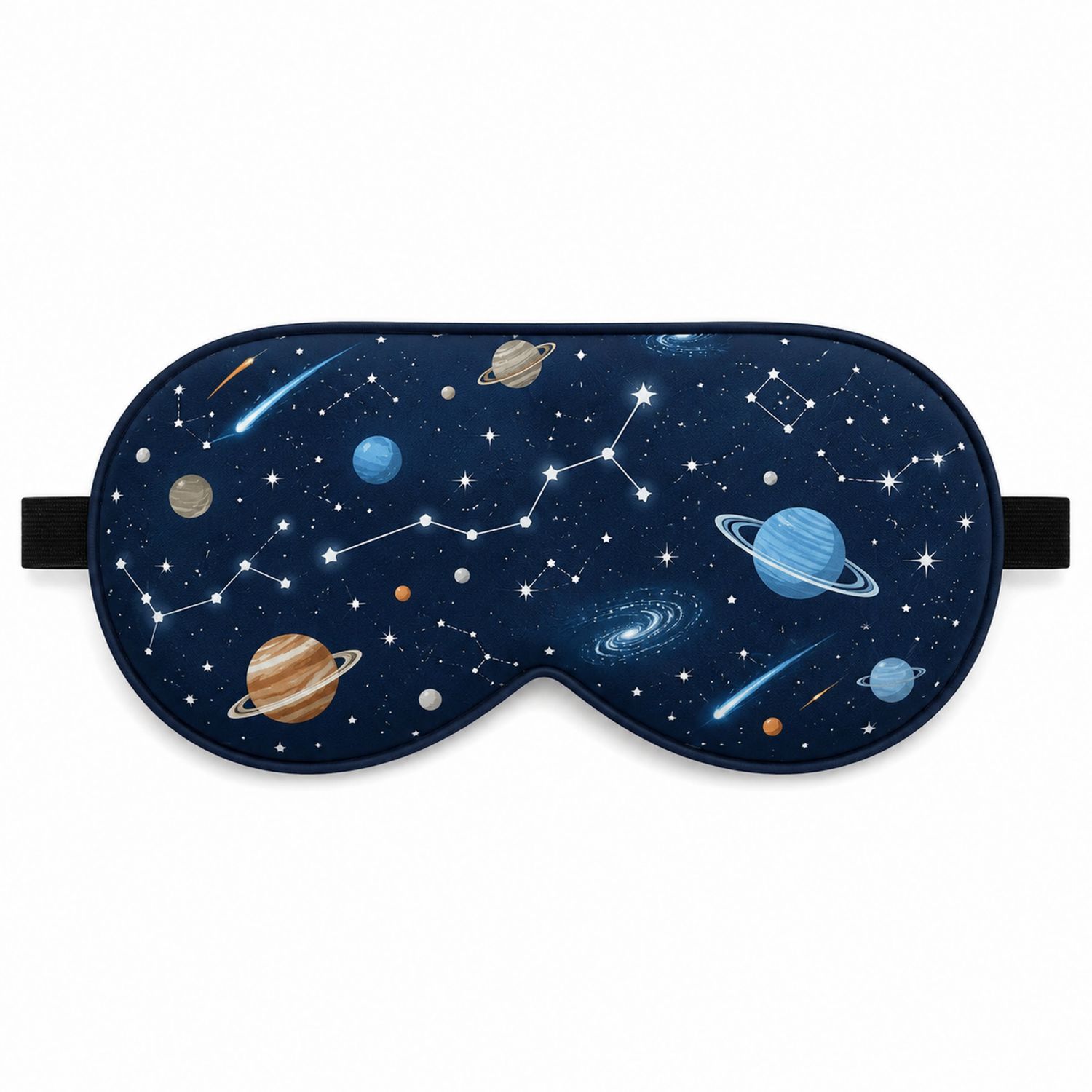 Masque de sommeil constellation univers bleu marine