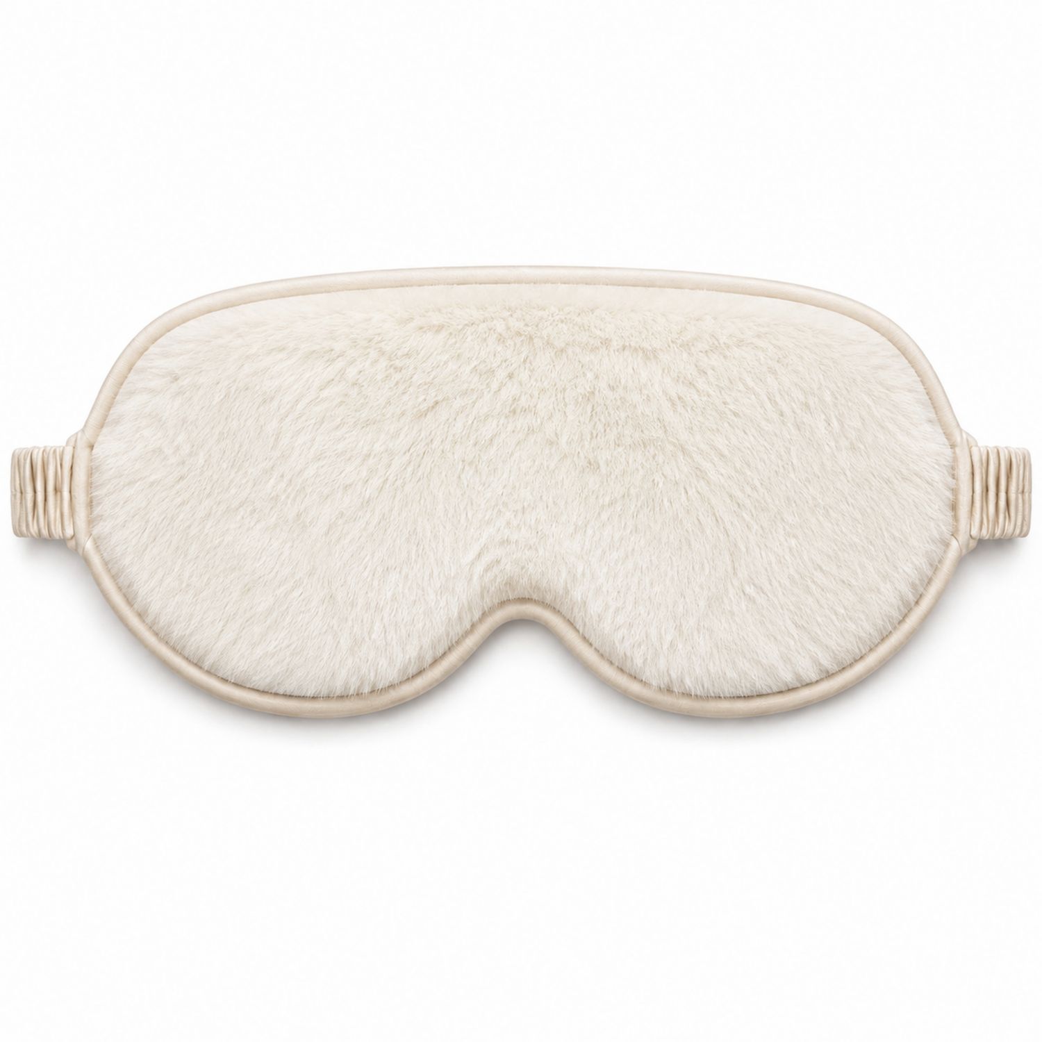 Masque de sommeil en peluche douce blanc