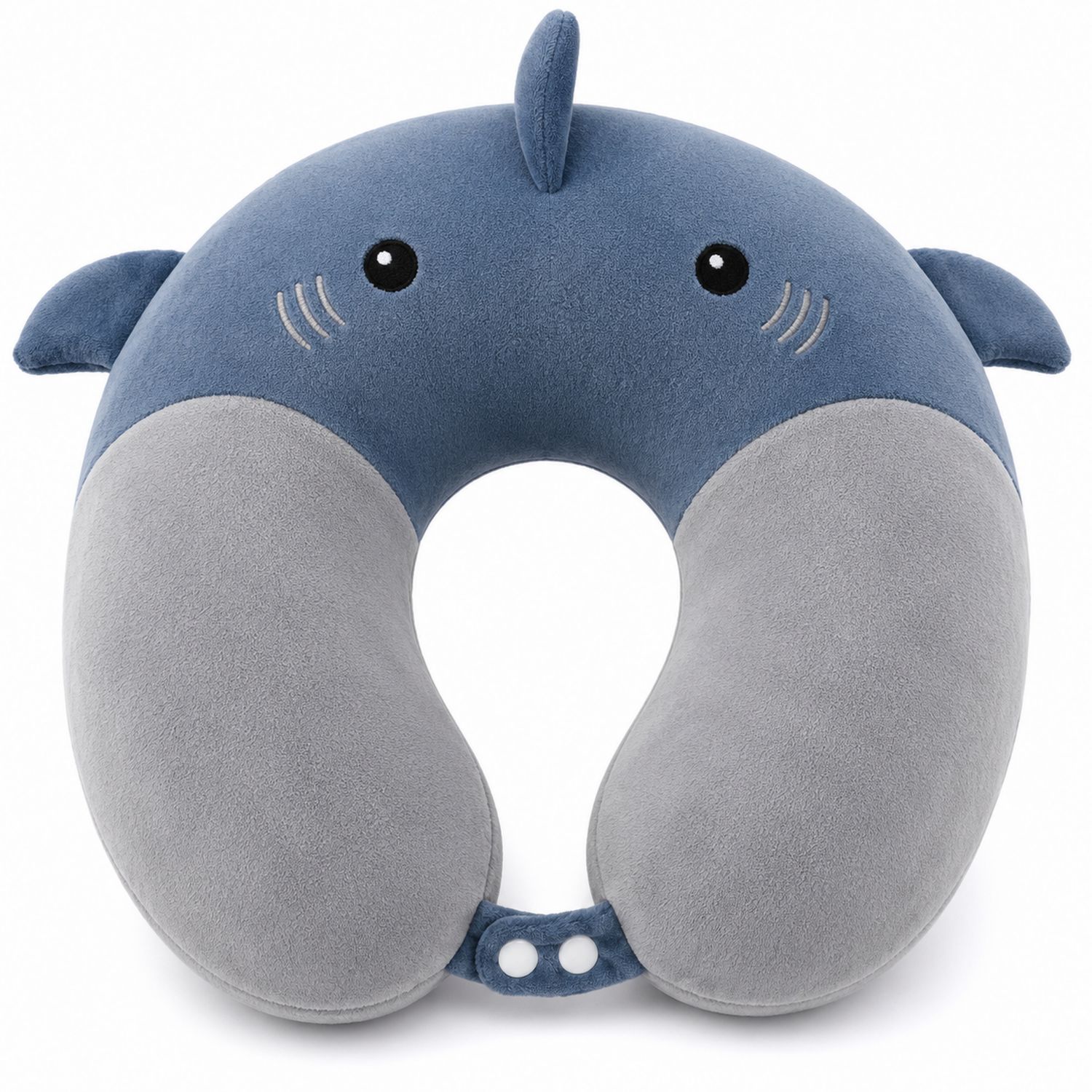 Coussin de Voyage pour Enfants Requin Bleu Gris