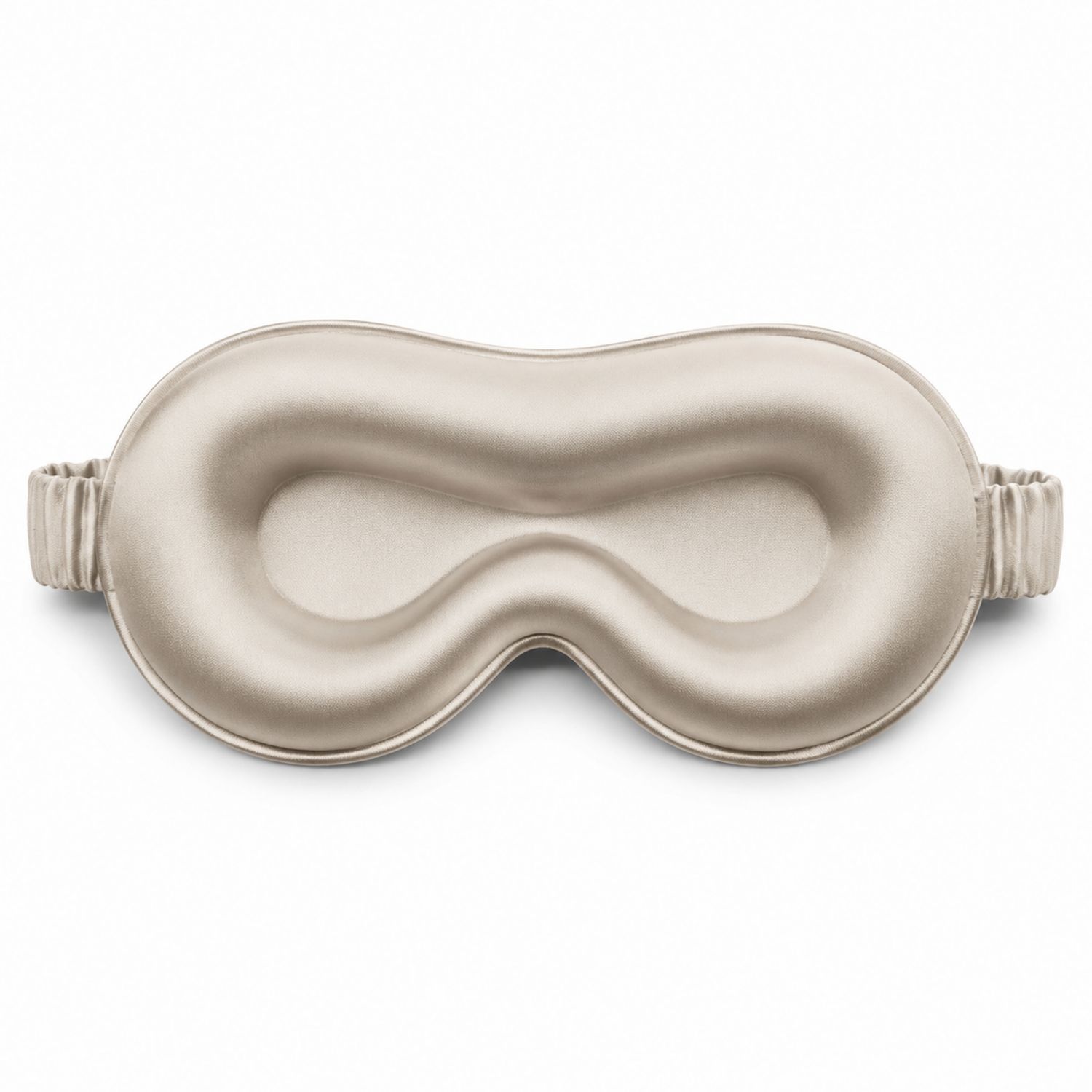 Masque de sommeil beige rembourré pour adultes