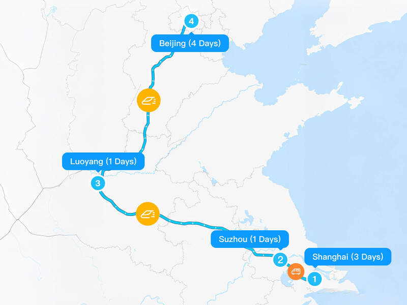 9-Day Shanghai-Suzhou-Luoyang-Beijing Tour