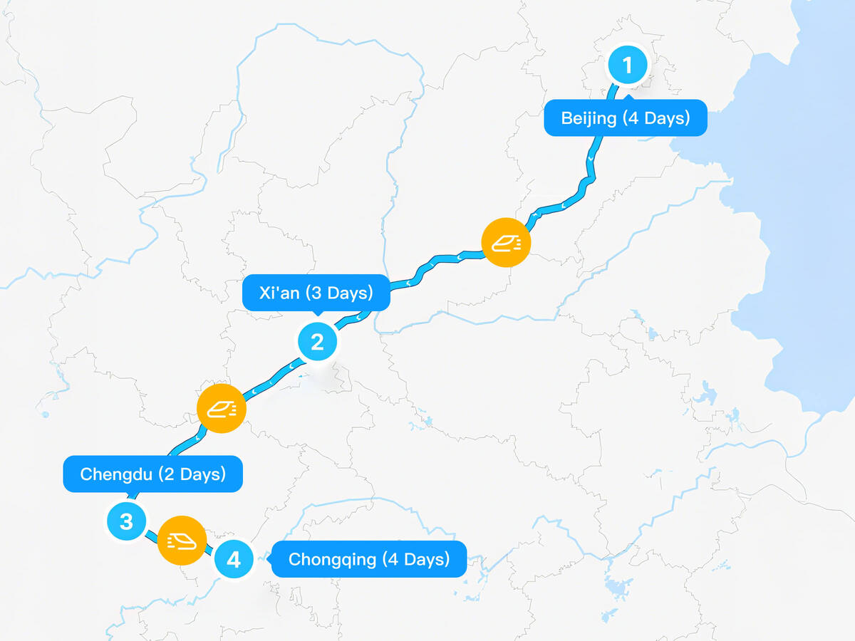 13-Day Beijing-Xi'an-Chengdu-Chongqing Tour