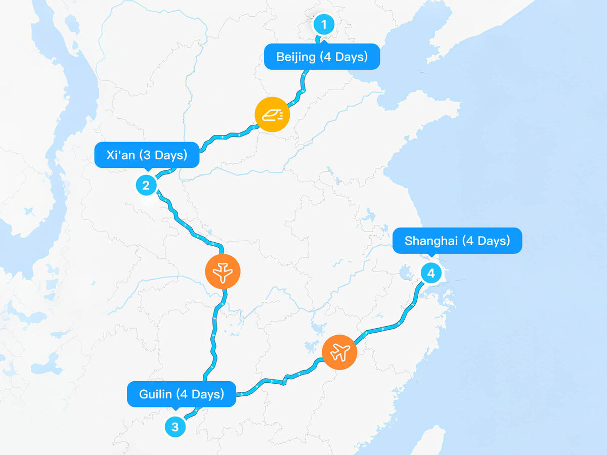 15-Day Beijing-Xi'an-Guilin/Yangshuo-Shanghai Tour