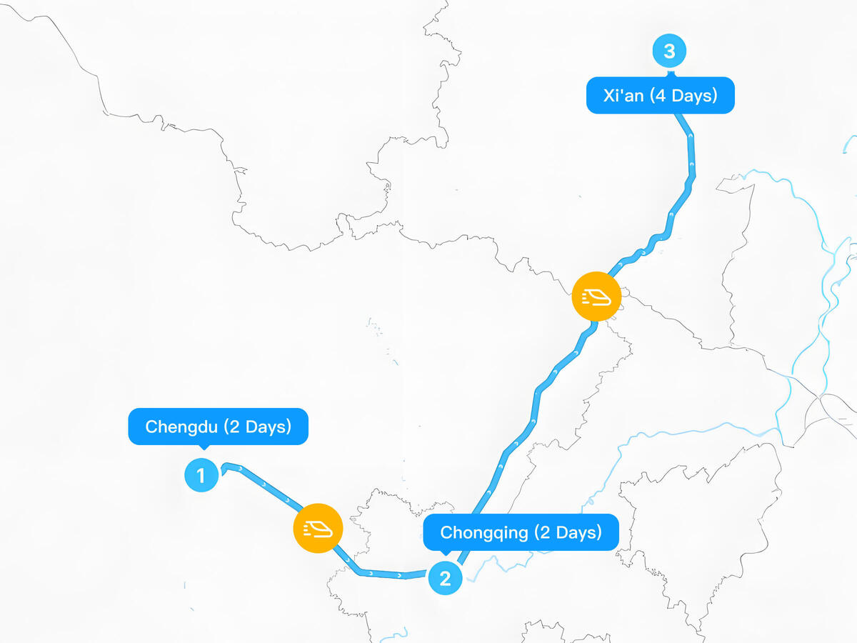 8-Day Chengdu-Chongqing-Xi'an Tour