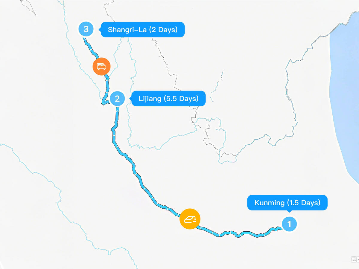 9-Day Kunming Shilin-Lijiang Ancient City-Yulong Snow Mountain-Shuhe Ancient Town-Tiger Leaping Gorge-Songzanlin Monastery-Balagezong-Mosuo Ethnic Area-Lijiang Tour