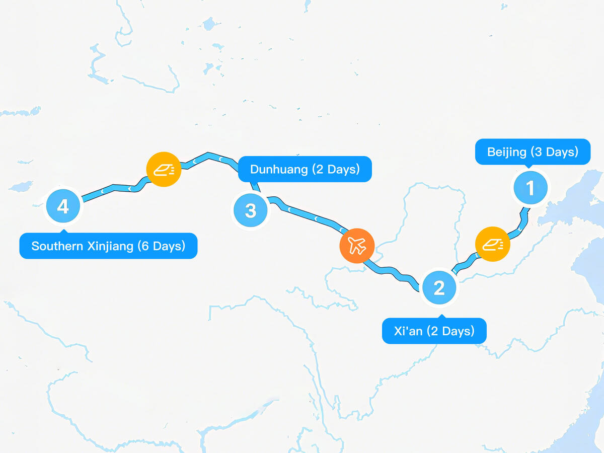 13-Day Beijing-Xi'an-Dunhuang-Southern Xinjiang Tour