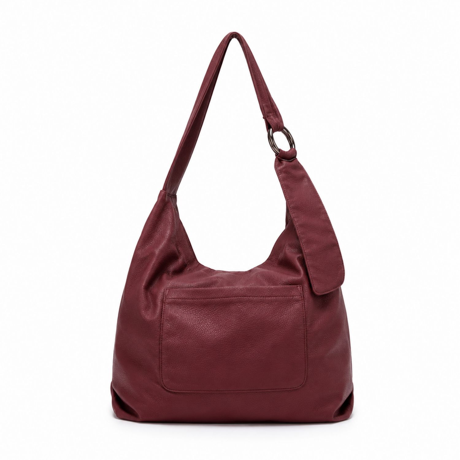 Bolso de Hombro Hobo para Mujer en Color Burdeos