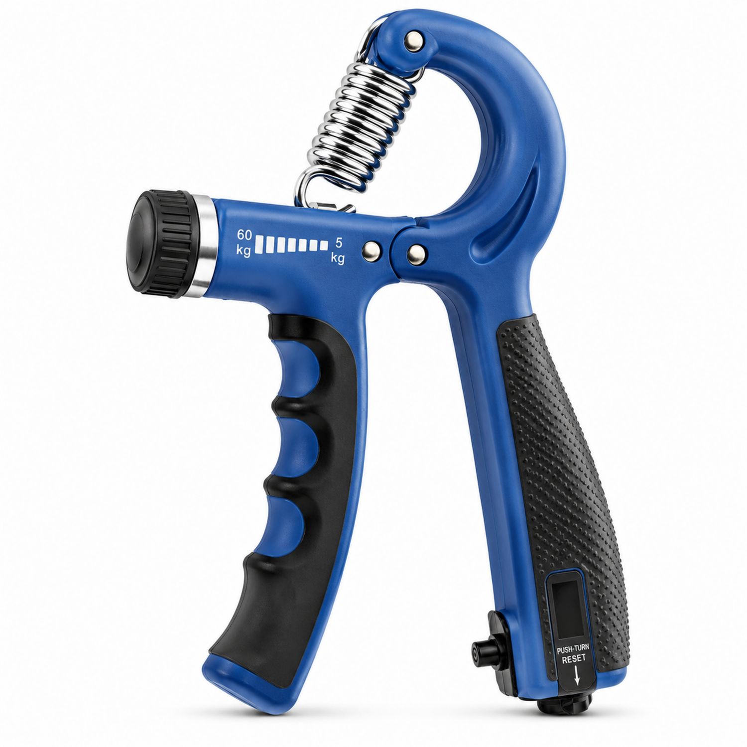 Ejercitador de Mano Ajustable Azul/Negro 5-60 kg