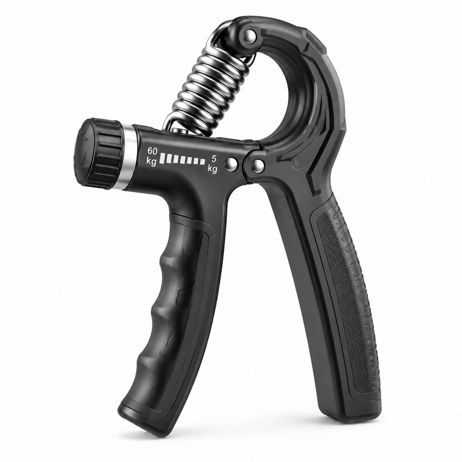 Ejercitador de Mano Ajustable 5-60kg Negro
