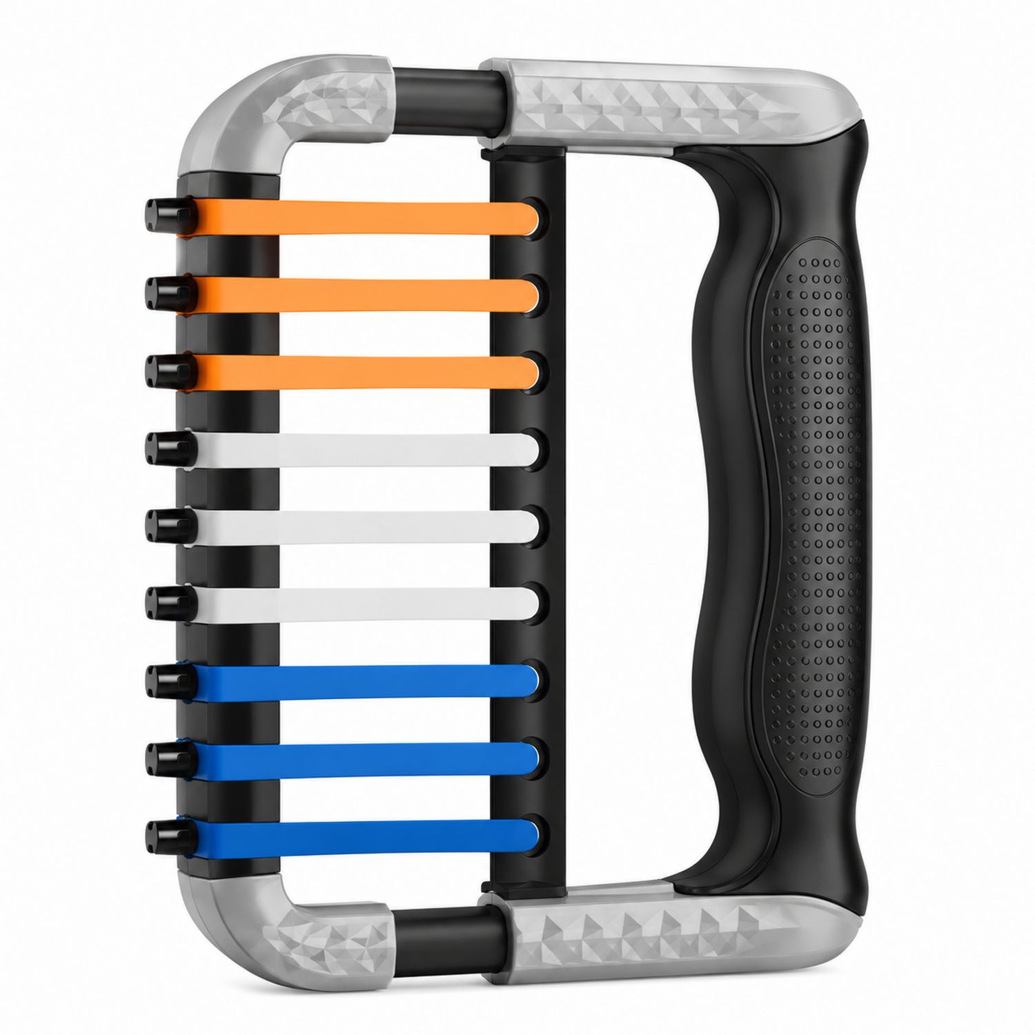 Entrenador de Mano Ajustable 5-60kg Negro Naranja Azul