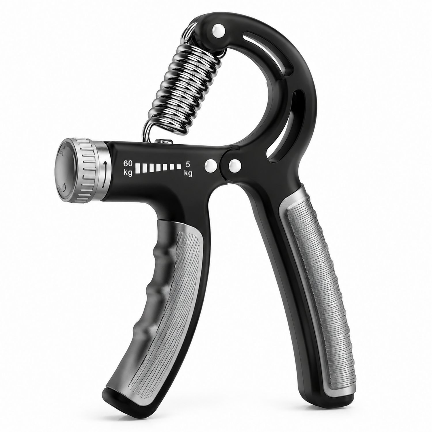 Entrenador de Mano Ajustable Negro/Plata 5-60kg