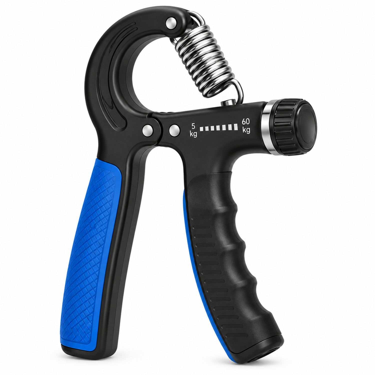 Fortalecedor de Mano Ajustable 5-60kg Negro y Azul