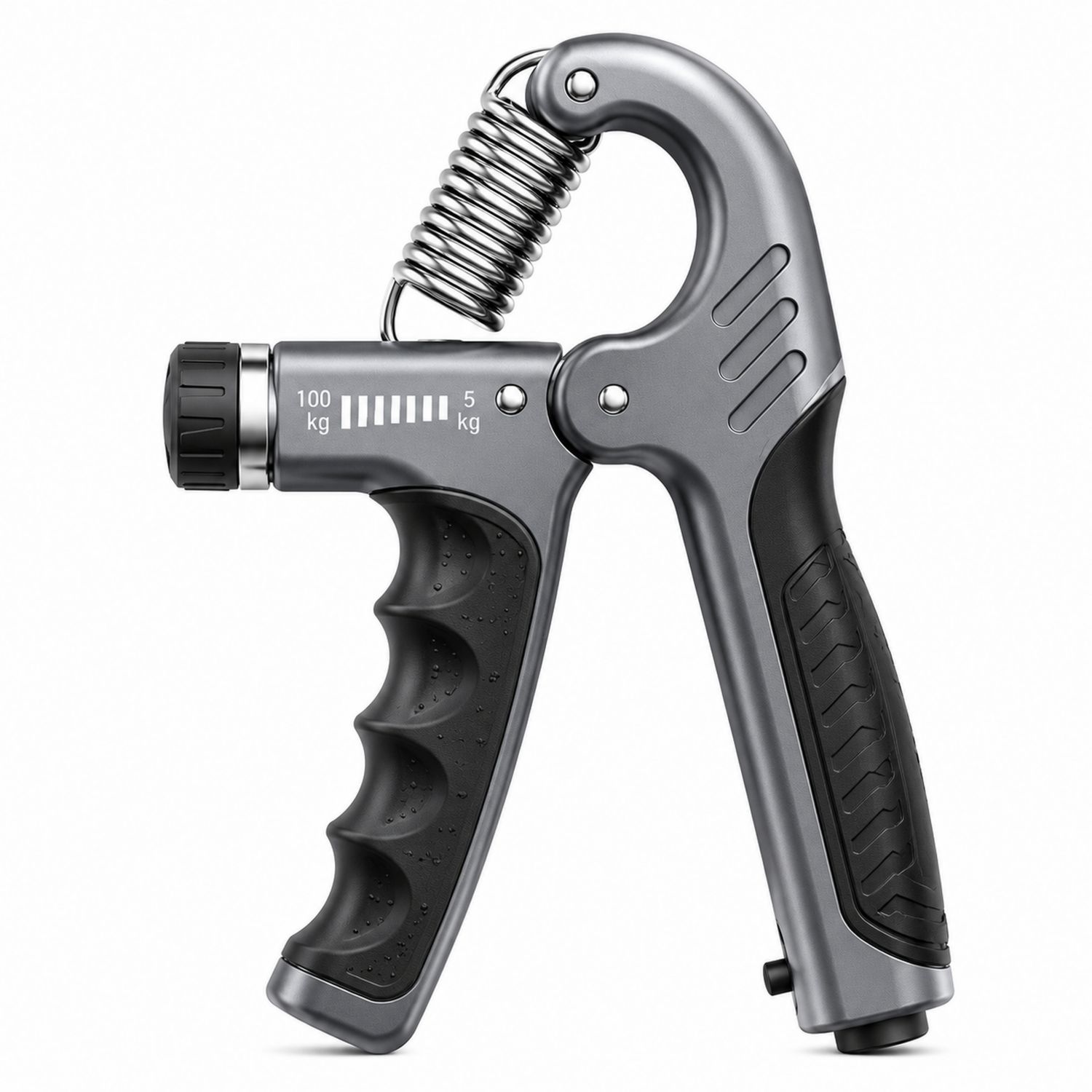 Fortalecedor de Mano Ajustable 5-100kg Negro/Gris