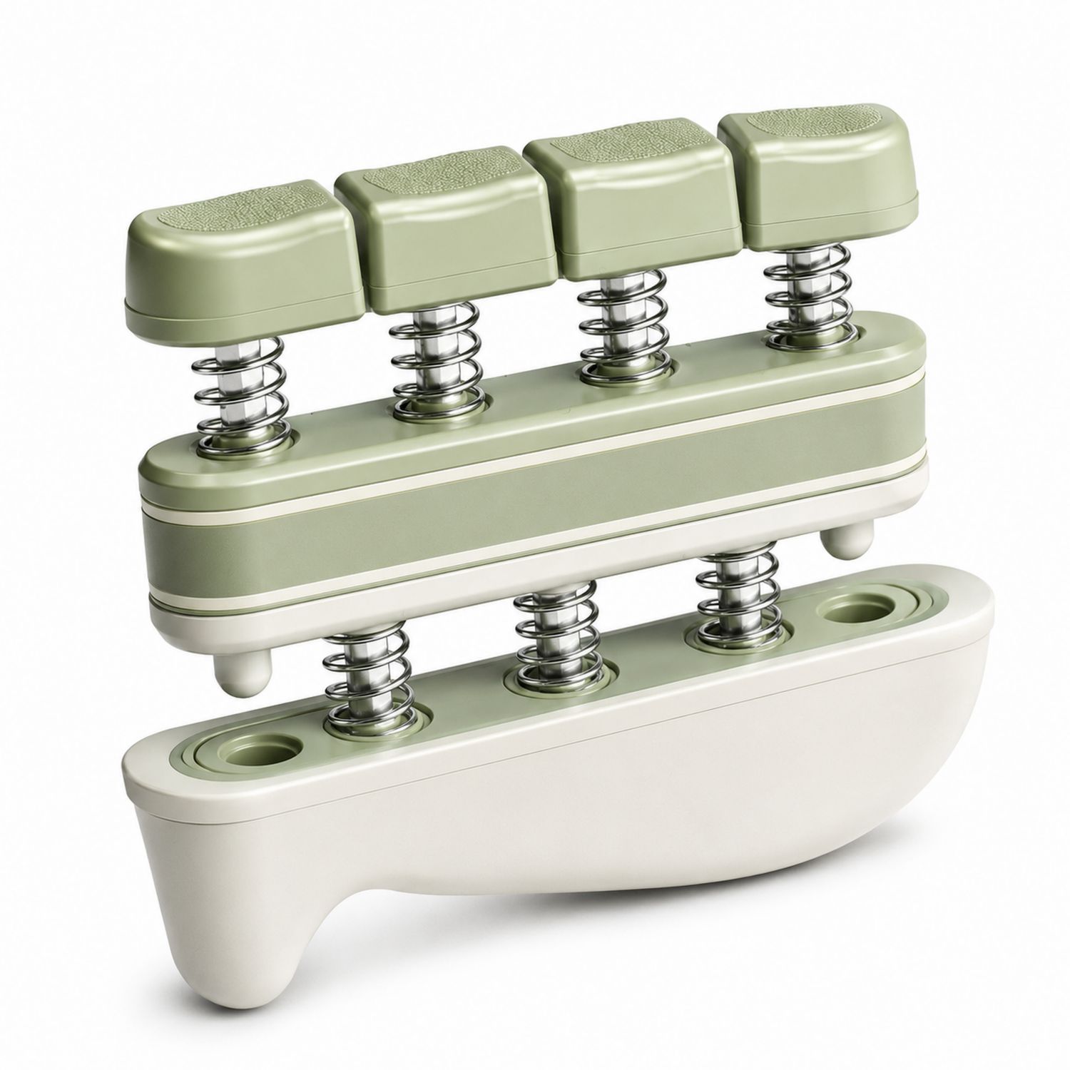 Fortalecedor de Mano de Resorte Ajustable Verde Claro/Blanco