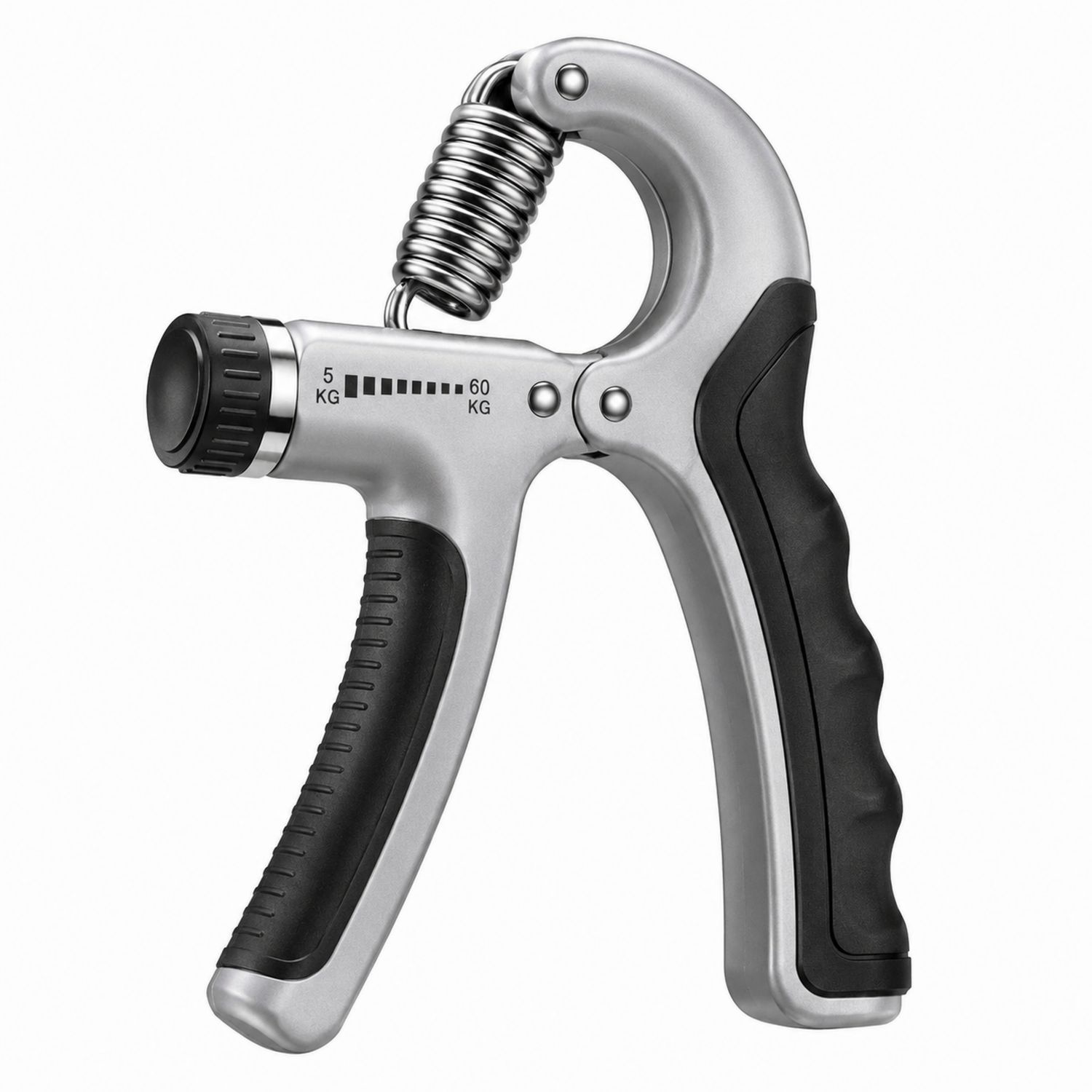 Fortalecedor de Agarre Ajustable Negro/Plata 5-60kg