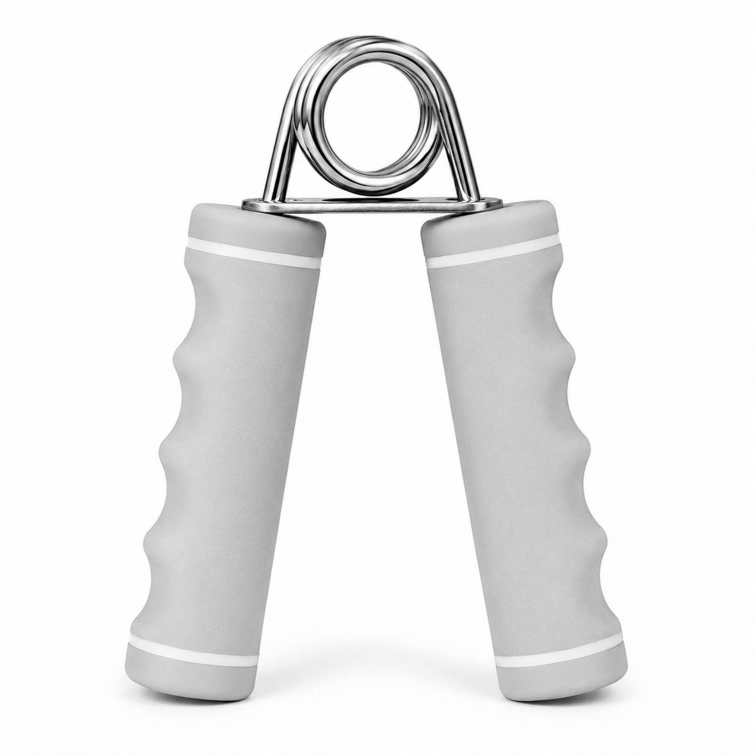Fortalecedor de Mano Ergonómico Gris, Resistencia Ajustable 5-60 kg