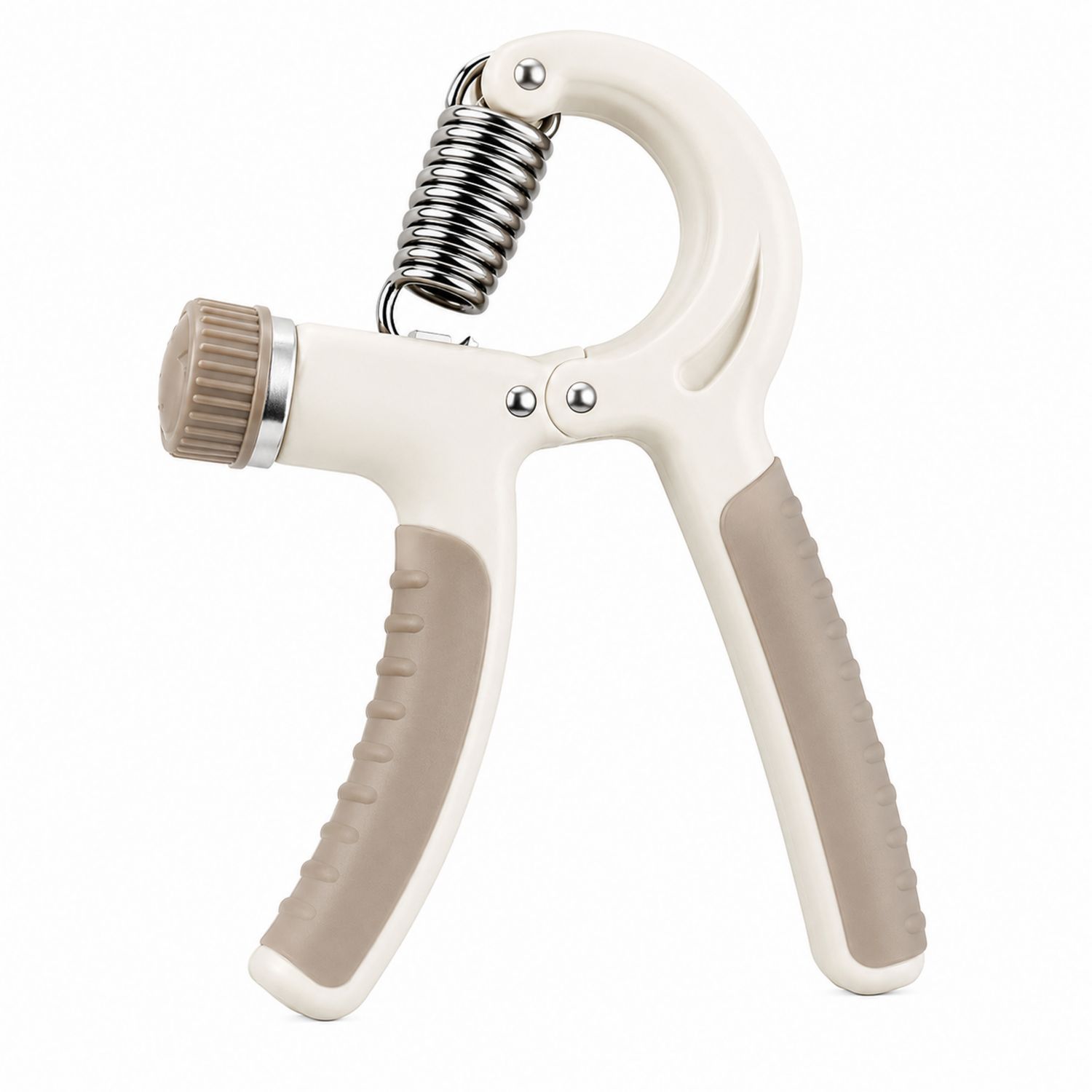 Ejercitador de Mano Ajustable Beige/Marrón para Fuerza