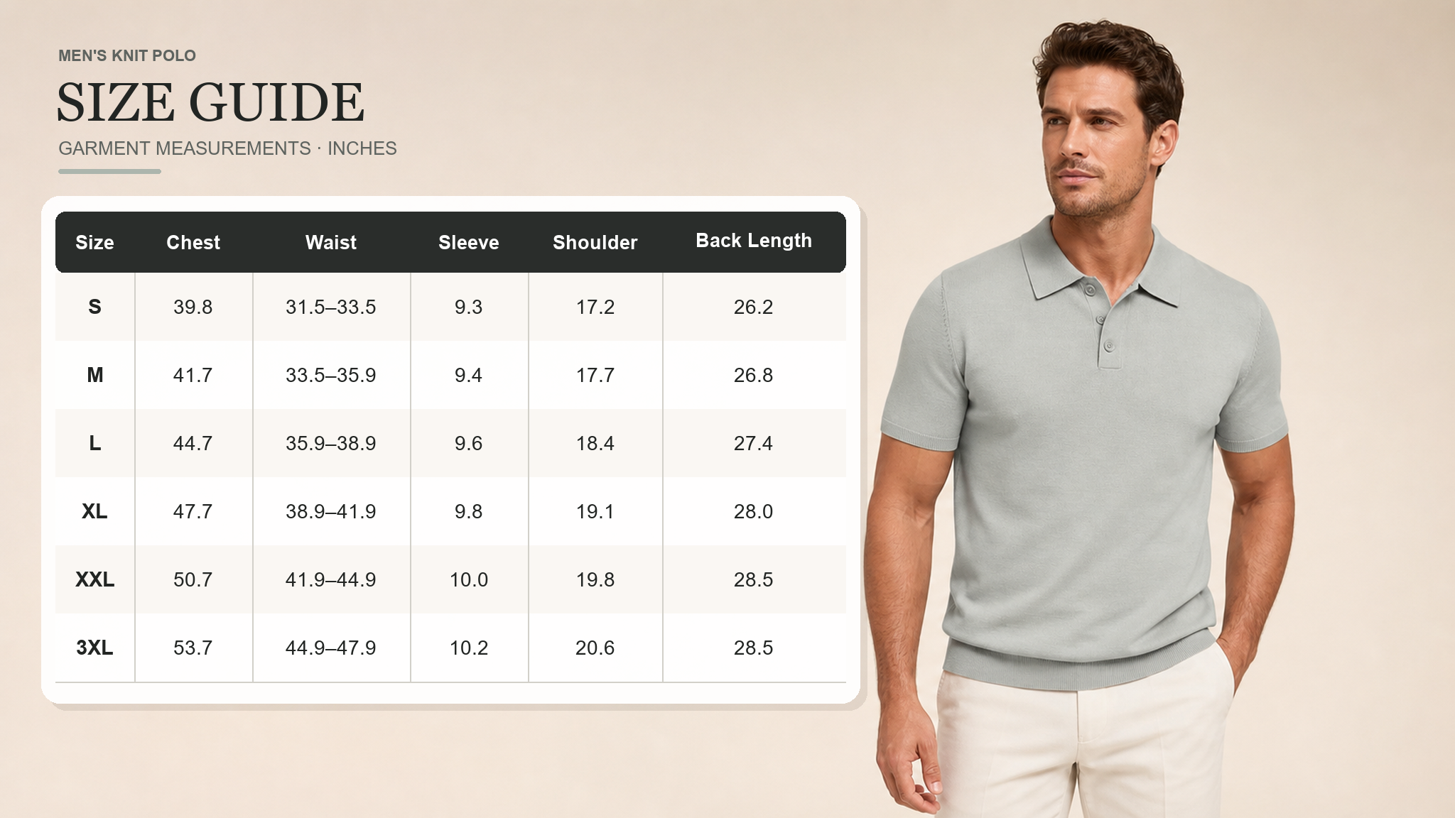 Men's V-Neck Short Sleeve Stretch Knit Polo Shirt
