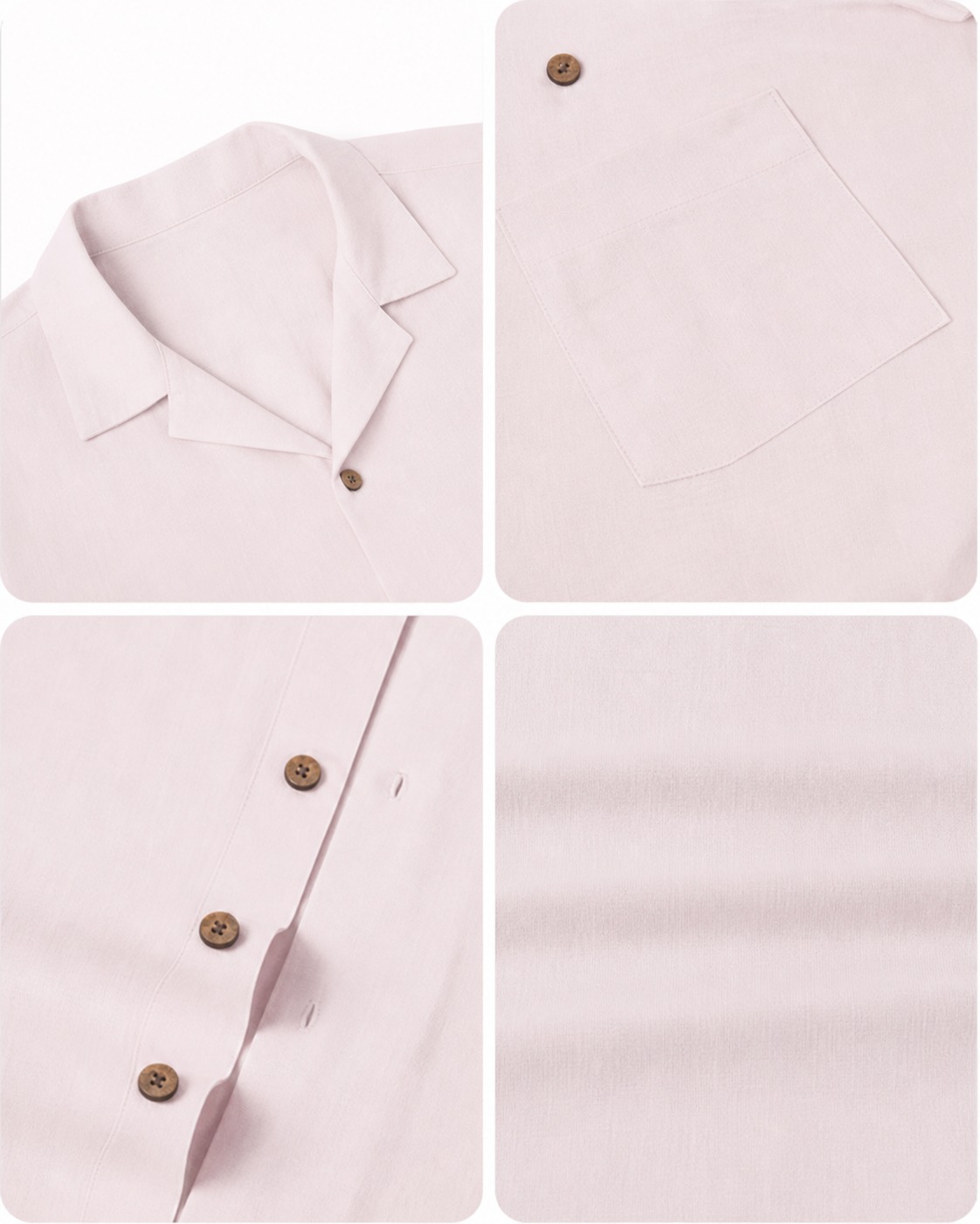 Men's Cotton-Linen Short Sleeve Cuban Collar Shirt