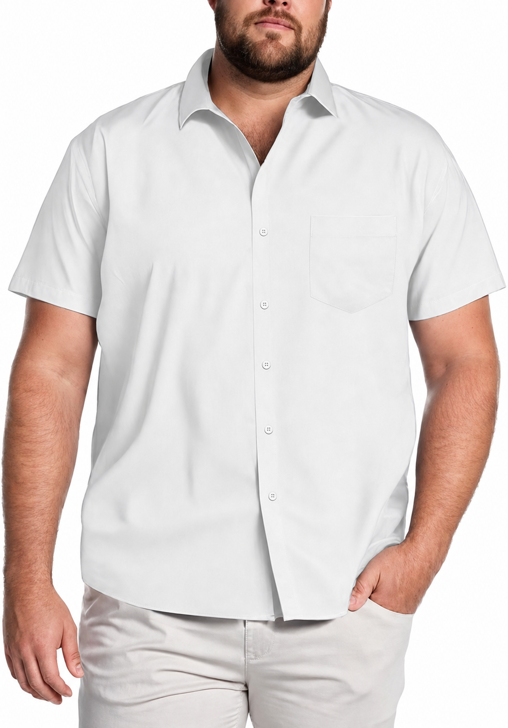  Big & Tall Shirts for Men Short Sleeve Button Down Casual Dress Shirts