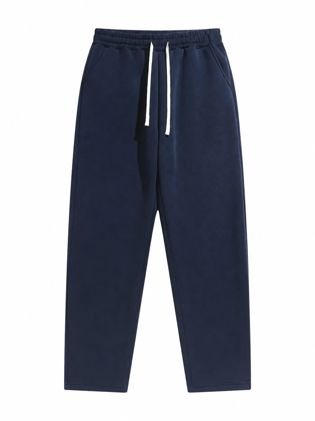 Men's Regular Fit Solid Adjustable Drawstring Waist Sweatpants, Casual Pocket Design Pants for Fall & Winter, Men's Trousers for Daily Wear, Everyday Sweatpants