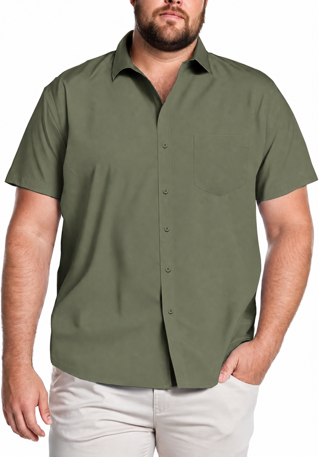 Big & Tall Shirts for Men Short Sleeve Button Down Casual Dress Shirts