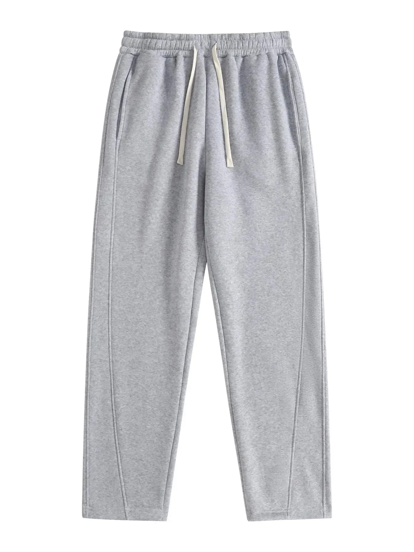 Men's Regular Fit Solid Adjustable Drawstring Waist Sweatpants, Casual Pocket Design Pants for Fall & Winter, Men's Trousers for Daily Wear, Everyday Sweatpants