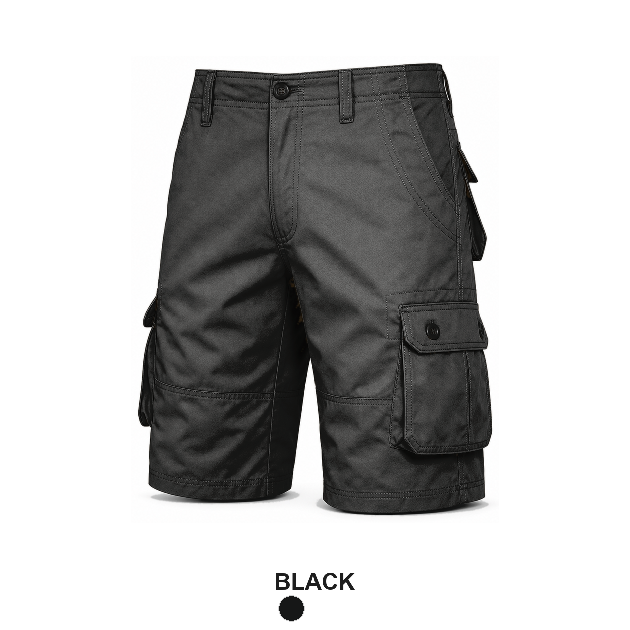 Pack & Save Men's Button Flap Cargo Shorts, Multi-Pocket Belt Loop Utility Shorts