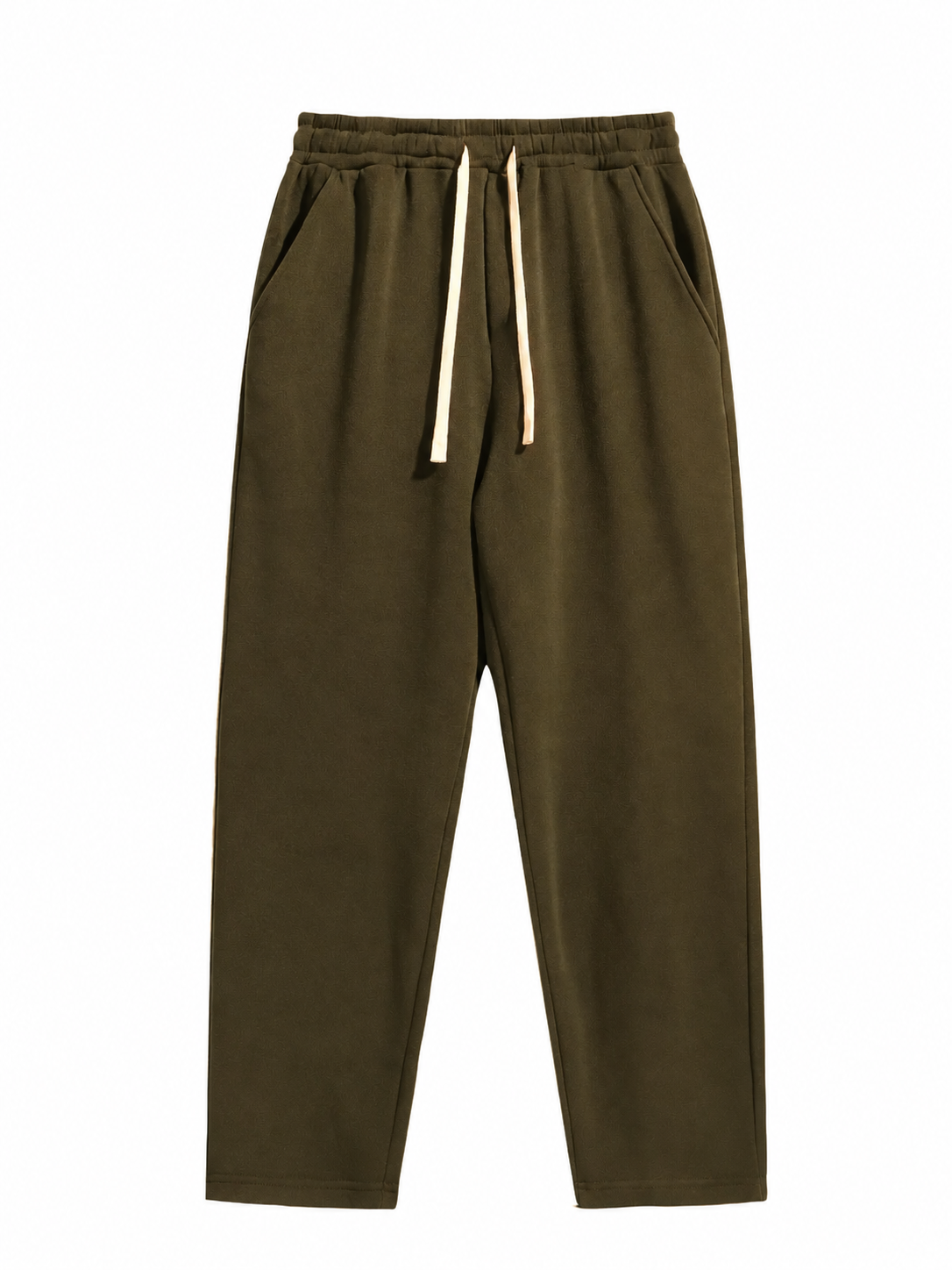 Men's Regular Fit Solid Adjustable Drawstring Waist Sweatpants, Casual Pocket Design Pants for Fall & Winter, Men's Trousers for Daily Wear, Everyday Sweatpants