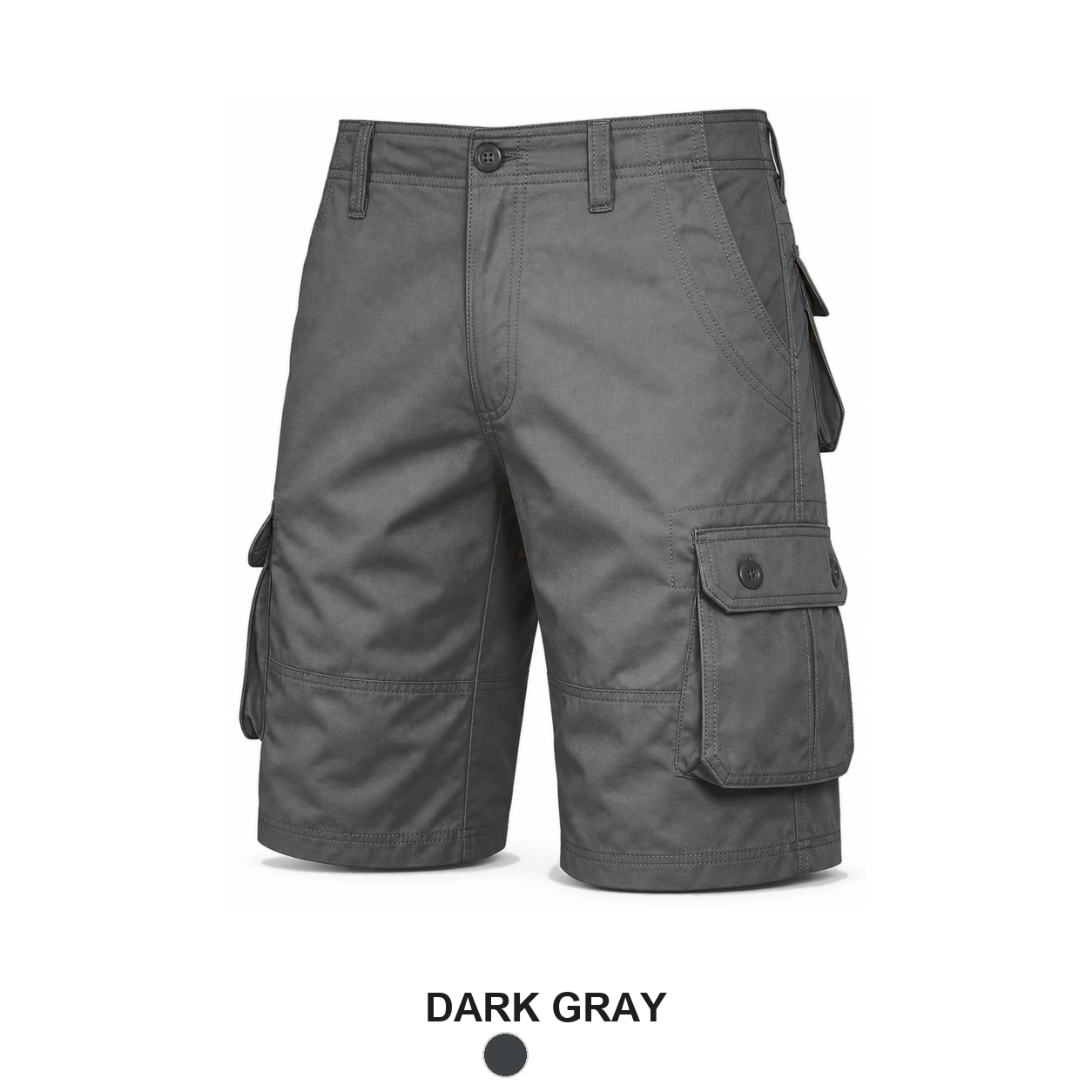 Pack & Save Men's Button Flap Cargo Shorts, Multi-Pocket Belt Loop Utility Shorts