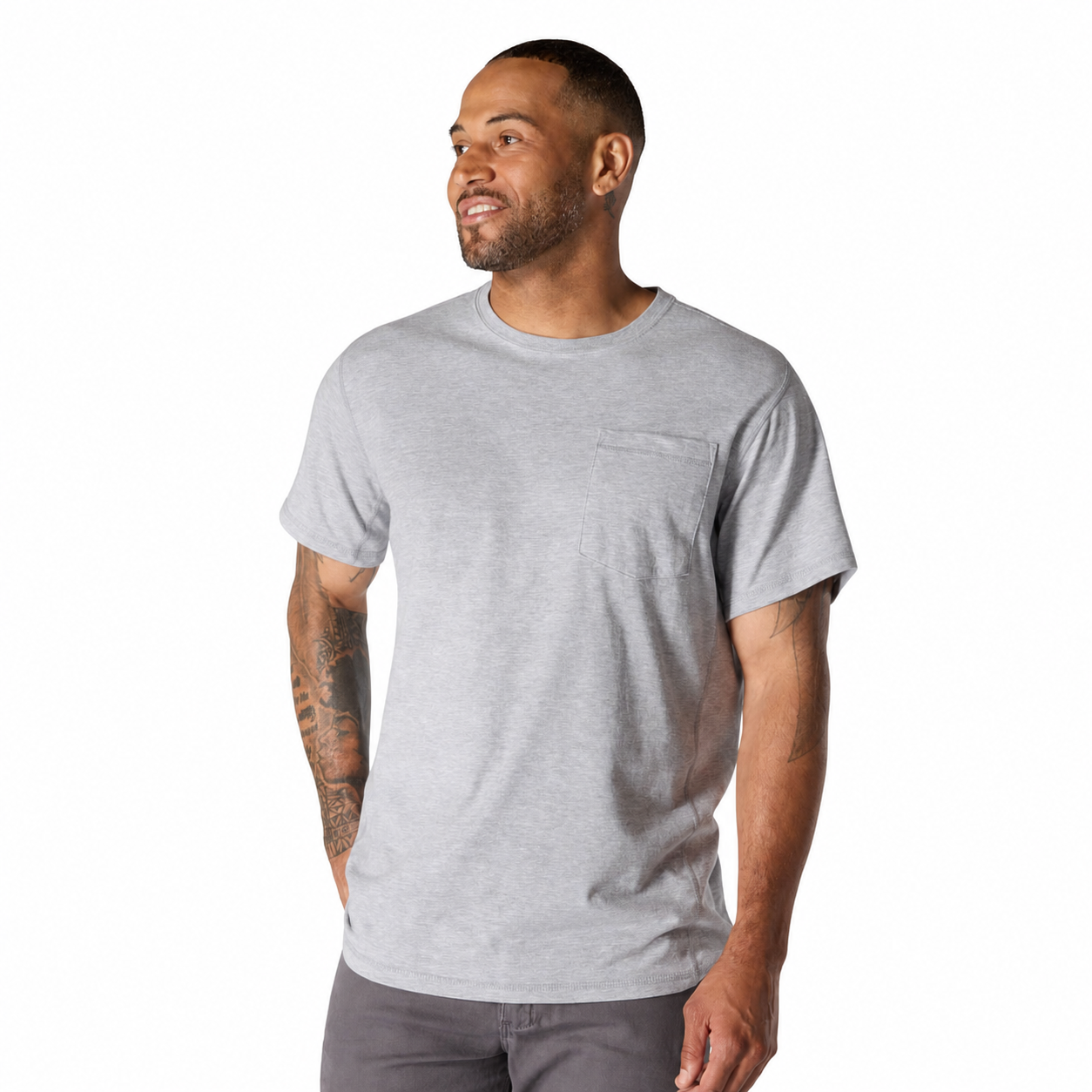 Men's Relaxed-Fit Moisture-Wicking Pocket T-Shirt