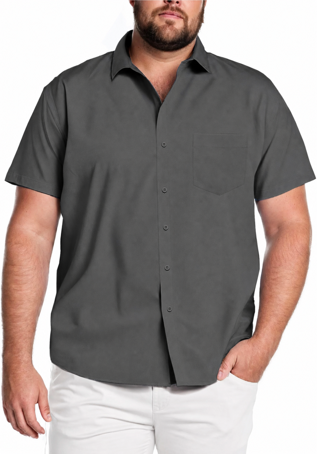  Big & Tall Shirts for Men Short Sleeve Button Down Casual Dress Shirts