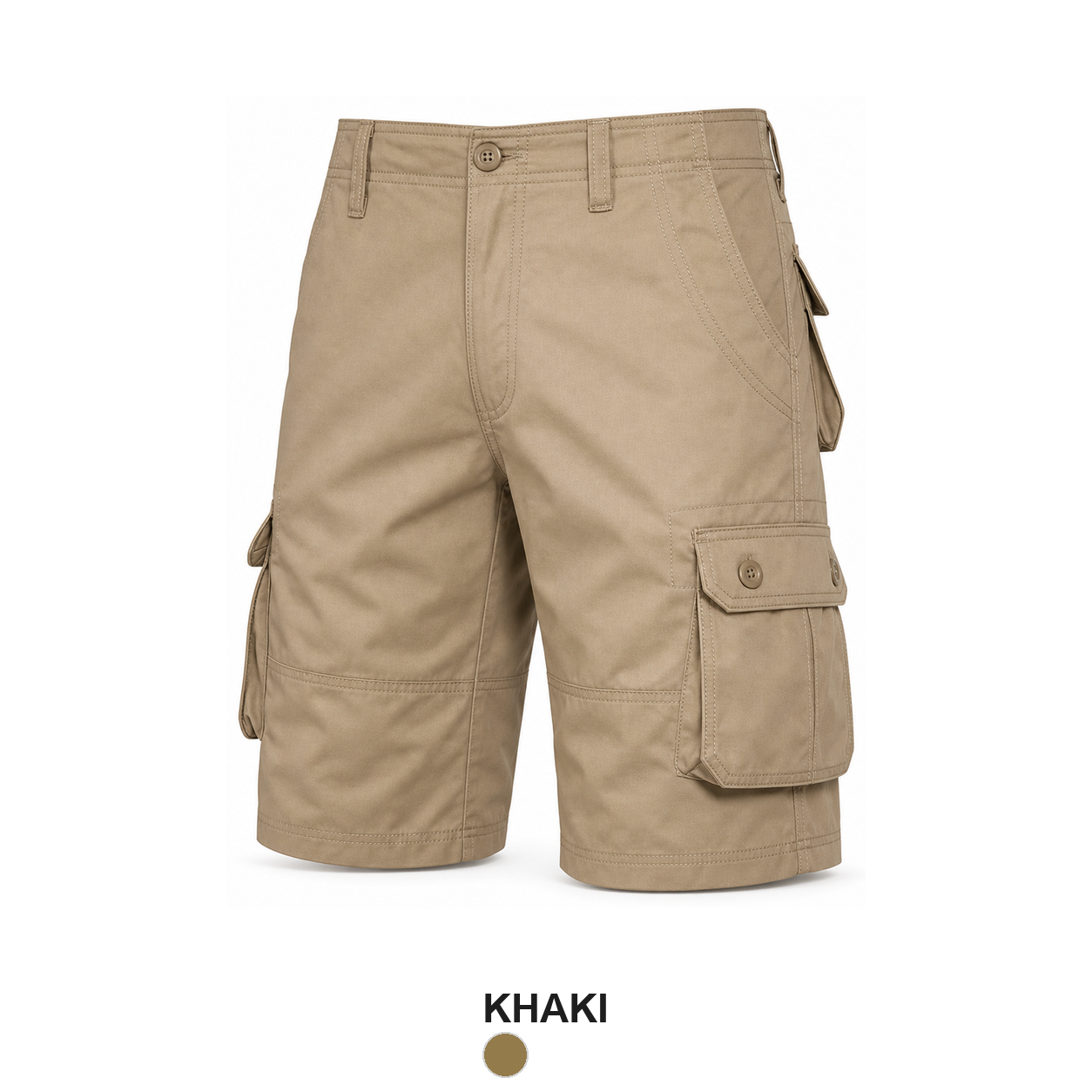 Pack & Save Men's Button Flap Cargo Shorts, Multi-Pocket Belt Loop Utility Shorts