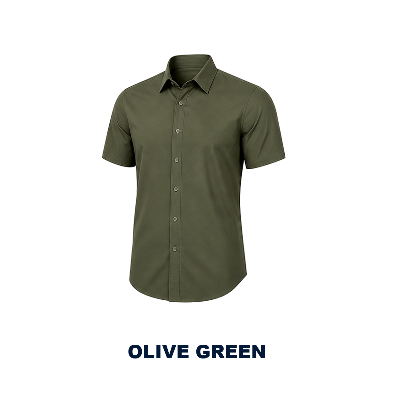 Pack & Save Men's Solid Short Sleeve Button-Up Shirt, Lightweight Collared Casual Business Shirt