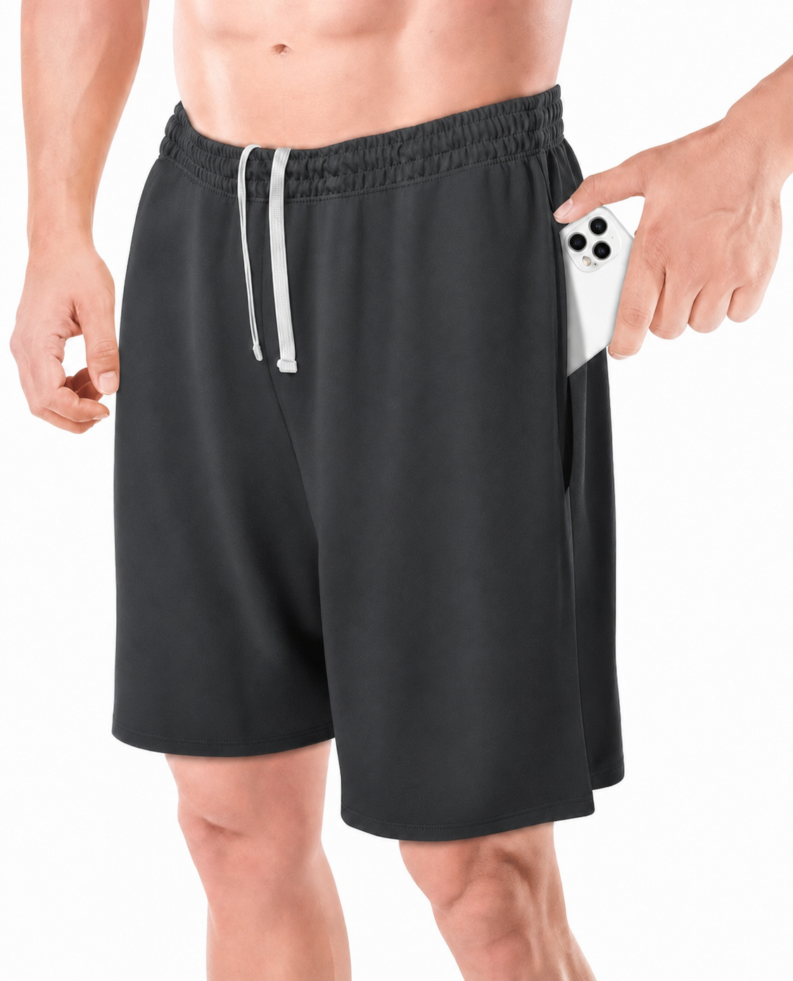 Men's Quick-Dry Lightweight Athletic Shorts with Pockets