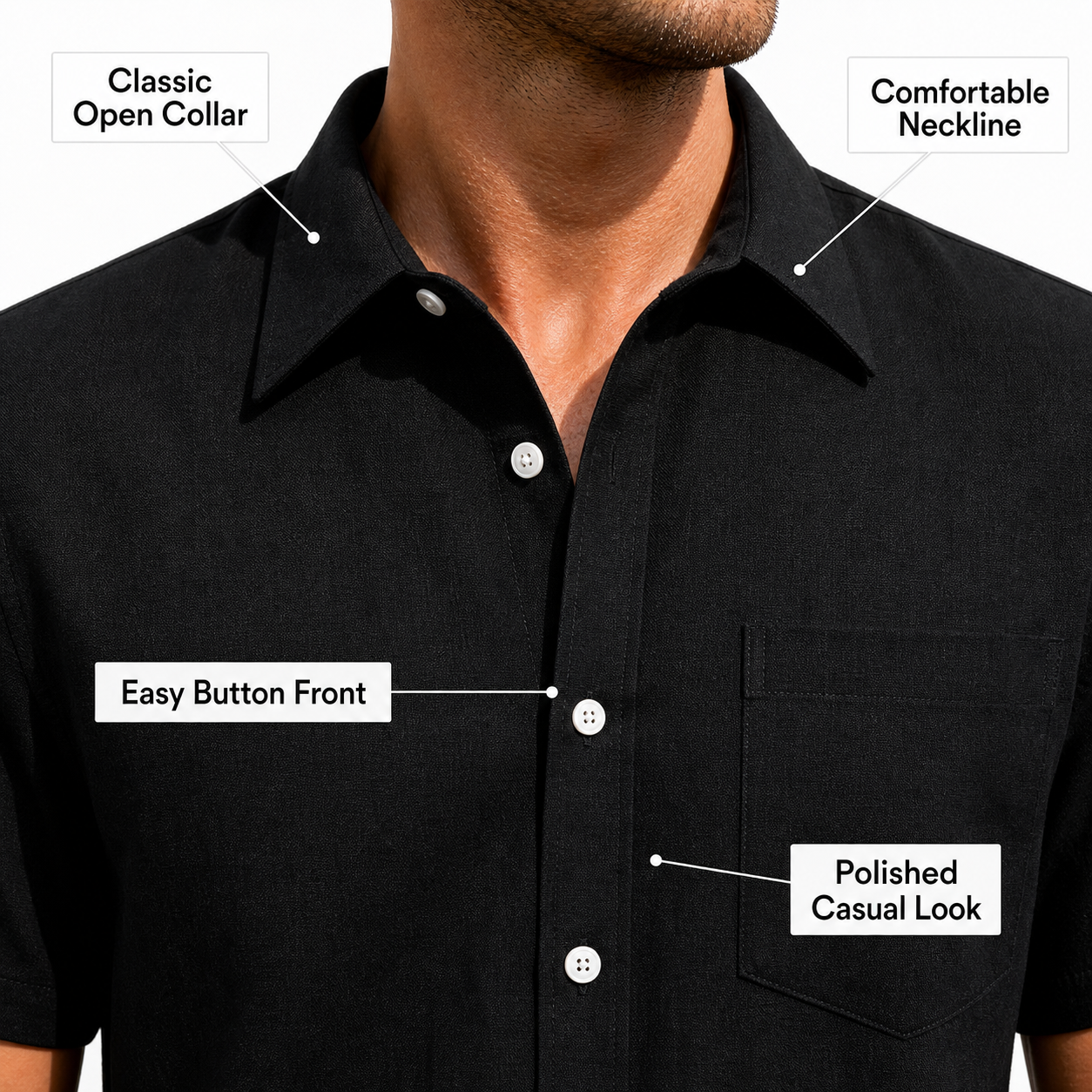 Men's Short Sleeve Button-Up Shirt Multi-Pack