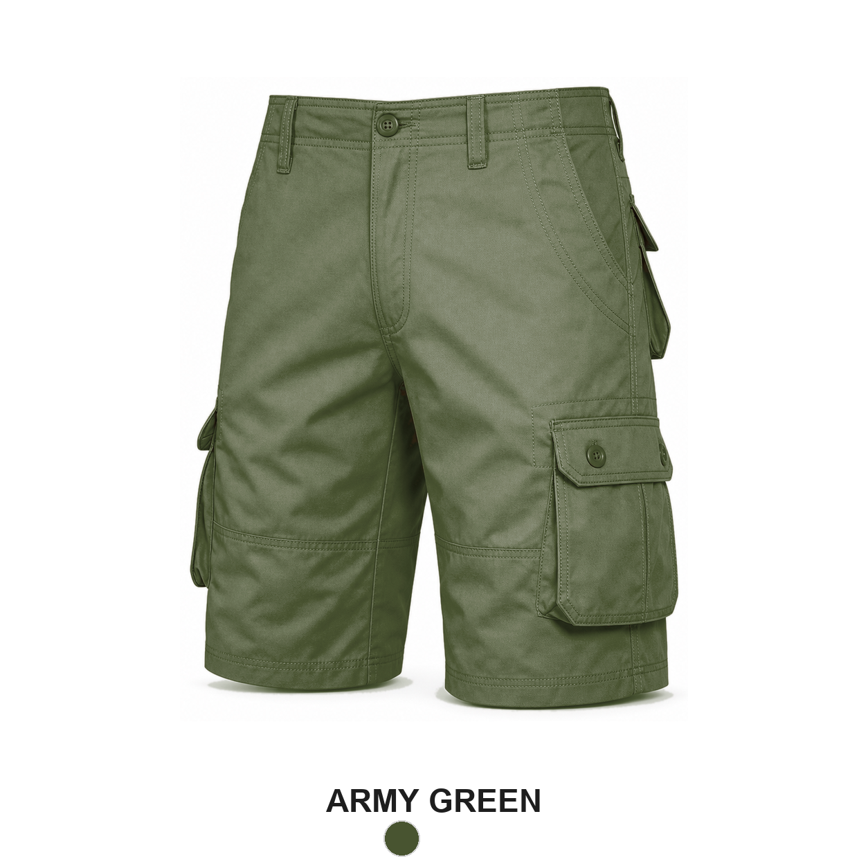 Pack & Save Men's Button Flap Cargo Shorts, Multi-Pocket Belt Loop Utility Shorts
