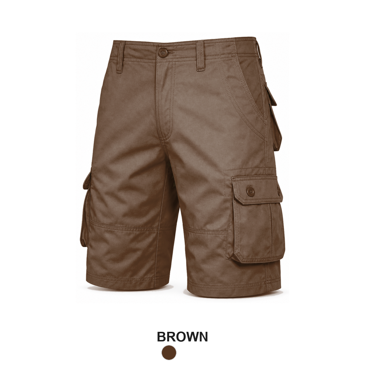 Pack & Save Men's Button Flap Cargo Shorts, Multi-Pocket Belt Loop Utility Shorts