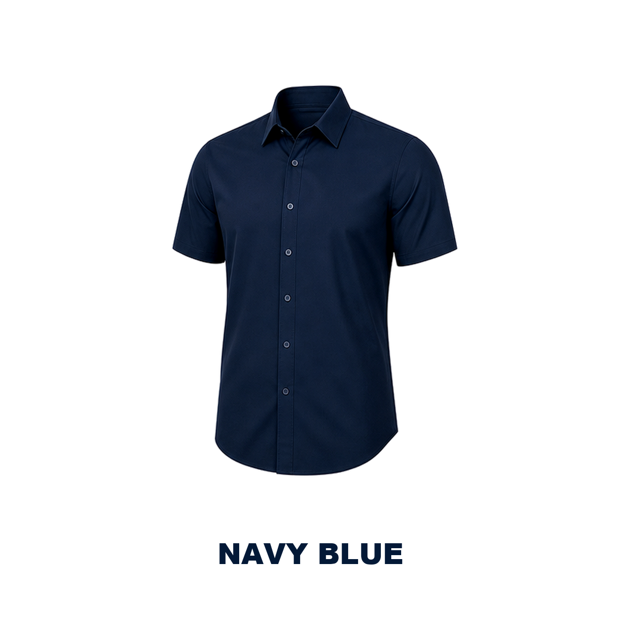 Pack & Save Men's Solid Short Sleeve Button-Up Shirt, Lightweight Collared Casual Business Shirt