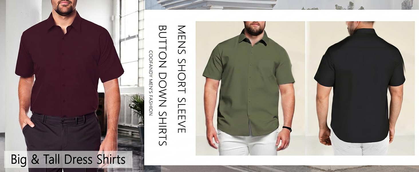 mens button down dress shirt big and tall